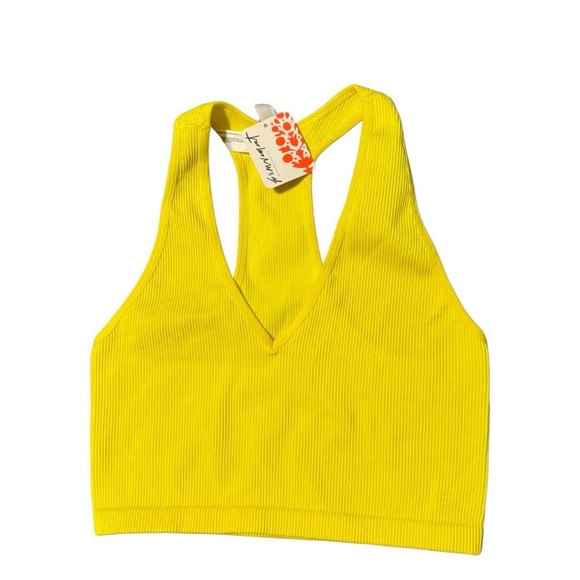 FP Movement by Free People Other - Free people Yellow Ribbed Sports Bra